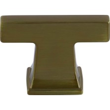 Renas Store Gediz Antik Sarı Kulp Düğme Tek Vidalı Çekmece Kulbu Metal Kulplar Mutfak Mobilya Dolabı Dolap Kulp