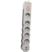 Renas Store Tuncmatik Tunçmatik Powersurge 5+ USB Girişli Akım Korumalı Priz TSK5015