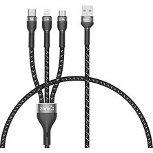 Renas Store Zore Shira Serisi 3 In 1 USB Kablo 30CM