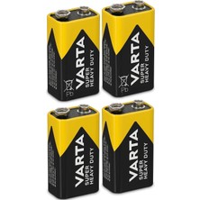Renas Store Varta Super Heavy Duty 9V Pil - 4'lü Ekonomik Paket