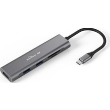 Renas Store Lunatic Tkz Blueendless Type C To 2*usb 3.0/1 Sd/ 1 Tf / 1 Hdmı Çevirici Macbook Pro