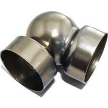 Renas Store Katar Boş Küre Dirsek Bronz 50MM 4'lü Paket
