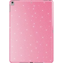 Renas Store Constraın - Apple Ipad 7. 8. ve 9. Nesil 10.2 ile Uyumlu Kılıf Renkli Simli Parlak Işıltılı Tam Koruma Silikon Kapak - Lacivert