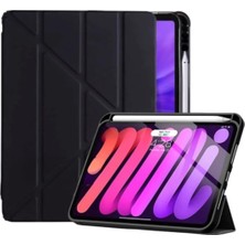 Renas Store Constraın - Ipad Air ile UYUMLU11 Inç M2 M3 Çip Air 4. /5. /6. Nesil Kılıf Katlanır Kalem Bölmeli Uyku Modlu Tablet Kılıfı - Siyah