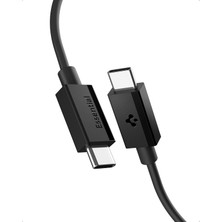 Renas Store Spigen Usb-C To Usb-C 2 Metre Kablo 60W Güç/pps 2.0 Desteği Super Hızlı Şarj / 480 Mbps Data Aktarım Hızı Type-C Ekstra Dayanıklı Black - ACA08720