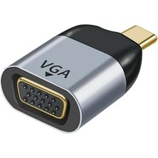 Renas Store Coverzone Type-C To VGA Çevirici Adaptör - Macbook ve Notebook Uyumlu USB C To VGA Adaptör S1723