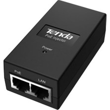Renas Store Tenda Tenda POE15F Poe Adaptörü (100 Mbit/s + 15 Watt Güç Örneğin Erişim Noktaları Veya Ip Kameralar Için, 100 Metre Poe, Tak ve Çalıştır. Siyah