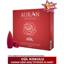 Renas Store Auran Gül Kokulu Geri Akış Tütsüsü Konik Tütsü Rose Backflow Incense Cones 10 Adet