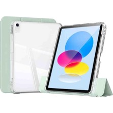 Renas Store iPad 11. Nesil Uyumlu A16 2025 Airbagli Manyetik Ayrılabilen Fuchsia Sliding Tablet Kılıfı Açık Yeşil