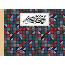 Renas Store Autograph Book: Squares Cover | Memory Book, Signature Celebrity Memorabilia Album Gift, Size 8.25" x 6" By Rosina Ford