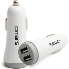 Renas Store Juo Omars 4.8A Çift USB Çıkışlı Araç Şarj Cihazı