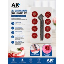 Ak Avm Hamur Şekillendirici Seti Desenli Şeker Hamuru Kurabiye Pasta Süsleme Aparatı