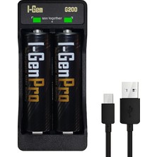 Renas Store I-Gen Batteries G229 2'li AA/AAA/9V Pil Şarj Aleti + 2 Adet Aa Pro 2950 Mah 1.2V Ni-Mh Şarjlı Kalem Pilli Set