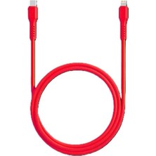 Renas Store Ttec 27W Pd Type-C To Lightning ile Uyumlu Hızlı Şarj ve Data Kablosu 120CM Neon (Neon Kırmızı) 2DK60NK