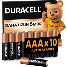 Renas Store Duracell Basıc Aaa Alkalin Ince Kalem Pil (10'lu Paket) – 1,5V – Daha Uzun Ömürlü – Günlük Cihazlar Için Güvenilir Güç – Plastik Içermeyen Ambalaj - MN2400