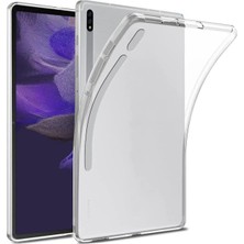 Renas Store Constraın - Samsung Galaxy Tab S8 SM-X700 ile Uyumlu Kılıf Şeffaf Pürüzsüz Premium Silikon Kapak Case
