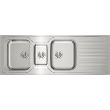 Teka - Classic 2½b 1d 140 cm 2,5 Gözlü Damlalıklı Paslanmaz Çelik Evye – 10119081