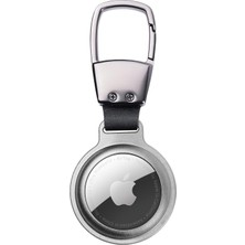 Renas Store Buff Tagsafe Hooksteel Taşınabilir Anahtarlık Darbeye Dayanıklı Metal Askılı Airtag Kılıf (Gümüş)