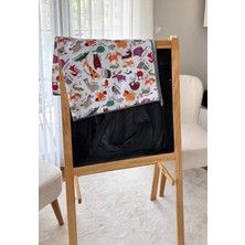 Renas Store Yorni Zoo Sıvı Geçirmez Mama Sandalyesi Altı Için Yer Örtüsü, Masa Örtüsü, Makinada Yıkanabilir, Ekoteks 100 Sertifikalı, 145X150 cm