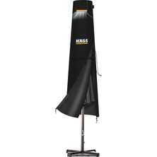 Renas Store Haegs Bahçe Şemsiye Kılıfı, Veranda Parasol Konsol Şemsiyesi Brandası, Koruma Örtüsü, Su Geçirmez, Hava Koşullarına Dayanıklı Bahçe Gölgelik Güneşlik Örtüsü (190-30/50 Cm) Siyah