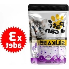 MarkEntegra Lavanta Silika Kristal Kedi Kum Seti - 3 Adet x 5 L, Koku Hapsetme Özelliği