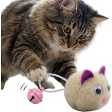MarkEntegra Elastik Kuyruklu Kedi Oyuncağı, Hareketli ve Zilli