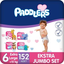 Renas Store Paddlers Bebek Bezi 6 Numara X-Large (15+ Kg) 152 Adet – Ekstra Jumbo Set