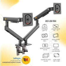MarkEntegra Ergonomik Monitör Standı, 17-32 Inç Ekran, 2-9 kg Taşıma Kapasitesi