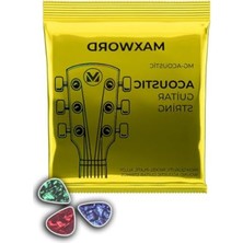 MarkEntegra Kaliteli Akustik Gitar Teli Seti, Hediye Pena ile Beraber