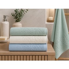 Gonca Renkli Havlu 50X90 cm 3'lü Set %100 Pamuk