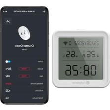 MarkEntegra Hybrone Akıllı Wi-Fi LCD Ekranlı Sıcaklık ve Nem Sensörü, Gerçek Zamanlı Sıcaklık ve Nem Verileri, Uygulama Üzerinden Anında Bildirim