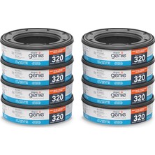 Renas Store Diaper Genie Essentials Yuvarlak Yedek 8'li Paket | 2560'A Kadar Yenidoğan Bezi Tutar | Kokusuz Sürekli Film Içerir | Bebek Bezi Genie Komple ve Ifade Kovaları ile Uyumlu