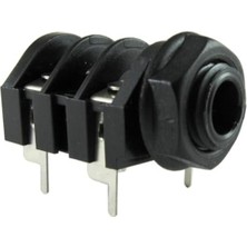 MarkEntegra Yatık Mono 6.3mm Gitar Jack Şase, Siyah Renk