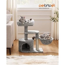 MarkEntegra Küçük Kedi Ağacı Tırmalama Direği, 68 cm Açık Gri Renk