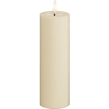Renas Store Deluxe Homeart Iç Mekan Alevsiz LED Mum - Krem - Gerçek Alevli ™ Teknoloji - Pille Çalışan Mum (5 x 15 Cm)')