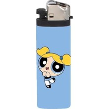 MarkEntegra Mavi Renkli Full Kaplamalı Gazlı Çakmak, Powerpuff Girls Temalı