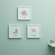 Renas Store Bebek Odasına Özel Minimal Tasarımlı Çerçeve 3'lü 20X20 cm