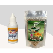 MarkEntegra Japon Balıkları Için Doğal Yemi ve Multivitamin Seti, 30GR + 50CC