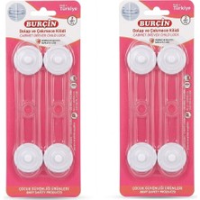 Renas Store Smartizi 2 Paket Çocuk Güvenlik Kilidi (Toplam 4 Adet) - 17 cm Uzun Çok Amaçlı Bebek Çekmece ve Dolap Kilidi