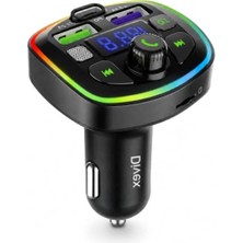 MarkEntegra Bluetooth 5.0 Fm Transmitter, Hızlı Şarj ve Müzik Desteği ile Araç Için