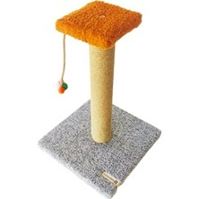 MarkEntegra Gri Renk Tek Katlı Stepli Kedi Tırmalama Tahtası, Dayanıklı Yapı