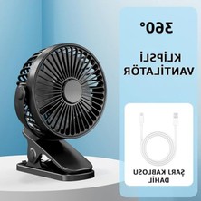 MarkEntegra Mini Klipsli Vantilatör, 3 Kademeli Hız ve Taşınabilir Tasarım
