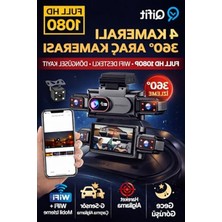 MarkEntegra 360 Derece 4 Kameralı Araç Kamerası, Full Hd ve Mobil Izleme