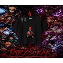 Tarzsokak Itachi Uchiha Naruto Anime Karakteri Kadın Crop Tişört Beyaz