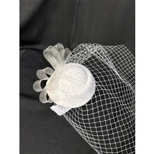Nikâh Şapkası Beyaz Fascinator El Yapımı Vualet Vintage Vualet Gelin Şapkası Nikâh Şapkası Fascinator Kadın Saç Aksesuarı Kokteyl Parti Nişan Söz Kına Şapkası