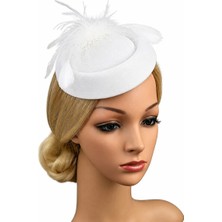 Vintage Vualet Şapka Gelin Şapkası Nikâh Şapkası Kadın Fascinator Hat Kokteyl Parti Yılbaşı Mezuniyet Düğün Nişan Söz Kına Saç Aksesuarı