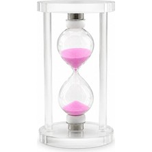 Shopwave Orta Cam Kum Saati Cam Standlı= Çap: 6.8cm-Yükseklik: 12CM (5047)