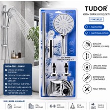 Shopwave Vakumlu - Krom Lux Sürgülü Duş Seti (5047)