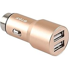 MarkEntegra Çift USB Araç Şarj Cihazı, 5V 3.1A Gold Renk