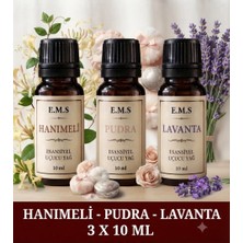 E.M.S Hanımeli - Pudra - Lavanta Esansiyel Uçucu Yağ Buhurdanlık Yağı Difüzör Esansı Oda Kokusu Mum Esansı